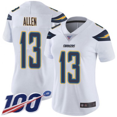Los Angeles Chargers NFL Football Keenan Allen White Jersey Women Limited #13 Road 100th Season Vapor Untouchable->youth nfl jersey->Youth Jersey